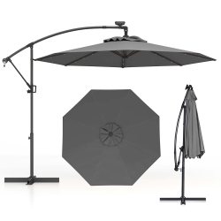 13 foot patio umbrella sunbrella FIM Umbrellas P-Series 10 x 13 Rectangular Aluminum Crank Lift Cantilever  Umbrella