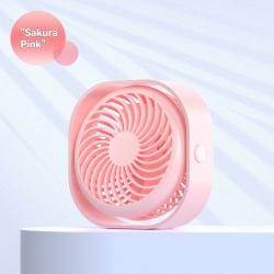 GREEN SCENIC Ultra-Quiet Portable Fan｜Imported Dc Motor｜Three-Speed Adjustment｜25Db Low Noise｜8 Hours Battery Life｜2000Mah Battery｜Rechargeable｜Pink