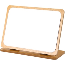 GREEN SCENIC Makeup Mirror Desktop Mirror Wooden Mirror Simple Makeup Mirror Portable Vertical Folding Desktop Mirror Natural Wooden Mirror Makeup