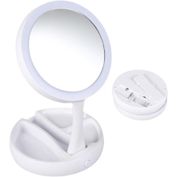 GREEN SCENIC Desktop Makeup Mirror Folding Makeup Mirror | Folding Makeup Mirror Rechargeable Makeup Mirror With Light 10X Magnification Makeup Mirror