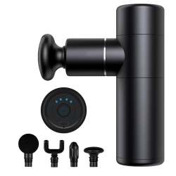 MYACUC Mini Aluminum Massage Gun - Deep Tissue Percussion Massage for Athletes, 4 Heads & 4 Speeds, Pain Relief Gift for Men & Women