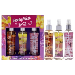 SO Body Mist By …? for Women - 3 PC 3.5OZ Body Mist - Velvet, 3.5OZ Body Mist - Vanilla, 3.5OZ Body Mist - Cherry Blosm In Red