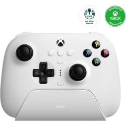 8BITDO - Ultimate 3-Mode Controller, Hall Effect Joysticks, Wired Only for Xbox Series X|S & Xbox One, Compatibility \w Apple, Windows (White)