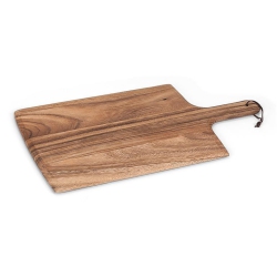 ABBOTT Large Acacia Wood W/strap-12X22"l Serving & Charcuterie Tray, Rustic Kitchen Decor, Cheese Or Bread Cutting Board