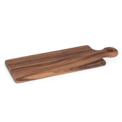 ABBOTT Medium Rectangle Acacia Wood W/loop Handle-7X20"l Serving & Charcuterie Tray, Rustic Kitchen Decor, Cheese Or Bread Cutting Board