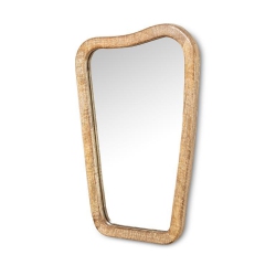 ABBOTT Large Freeform Rectangle Wood Wall Mirror – Modern Decorative Accent for Home Or Office, 20"h In Mango