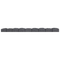 EZBORDER 6In H X 48In L D Carolina Fence Recycled Rubber Ultra Curve Garden Border, 2-Pack In Grey
