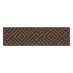 GARDEN CENTRAL 10" X 36" Diamond Weave Stair Tread In Earth Brown, 4-Pack, Made From Recycled Materials