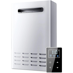 MYACUC Outdoor Propane Tankless Water Heater, 5.2 Gpm 130000 Btu On Demand Hot Water Heater \w Remote Control, 110V Residential Instant Propane