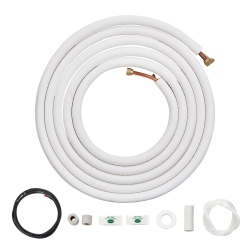 VEVOR 25Ft Mini Split Line Set, 1/4" & 1/2" O.d Copper Pipes Tubing And Triple-Layer Insulation, for Air Conditioning Or Heating Pump Equipment &