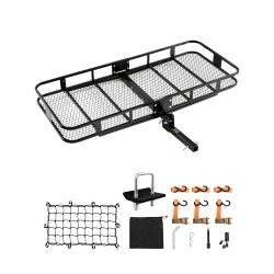 VEVOR 70" X 30" X 6", Hitch Cargo Carrier, 500 Lbs Capacity Hitch Cargo Carrier \w Nighttime Reflective Reminder, Folding Hitch Mount Cargo Carrier