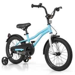 COSTWAY 12"/14"/16"/18" Kids Bike for 3-4 Years Old Boys & Girls With Adjustable Seat Handbrake Reflectors Blue/purple/red