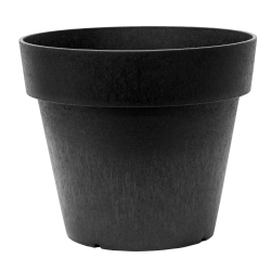 TIERRA VERDE 18" W X 16" H Baritone Self-Watering Recycled Planter - Black, Indoor/outdoor