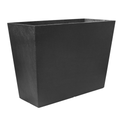 TIERRA VERDE 28In W X 20In H Sonata Classic Self-Watering X-Large Indoor/outdoor Trough Planter In In Black