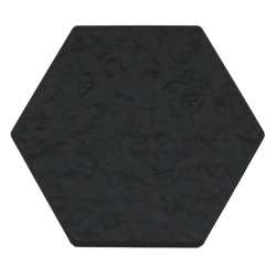 TIERRA VERDE 13In X 15In Stomp Hex Recycled Materials Stepping Stone In Black, 10-Pack