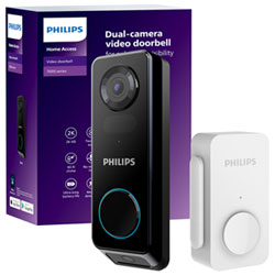 Philips 7000 Series Wire-Free 2K Dual-Cam Video Doorbell - Black