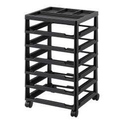 VEVOR 6-Tier Scrapbook Rolling Storage Cart, Large Capacity \w Organizer Top Frame \w 4 Wheels, Pp Material Cart Only, Rolling Craft Storage For