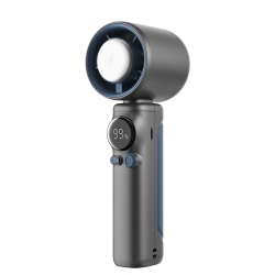 MAYCUC Portable Hand Held Turbo High Speed Personal Fan, 100 Gear Speed Wind Digital Power & Speed Display USB Rechargeable Fan