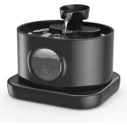GREEN SCENIC 2.8L/5200Mah-Black Pet Drinker With Auto Mode, Quadruple Filtration, Large Water Tank And Safety Shutoff - Ideal for Cats And Small Pets