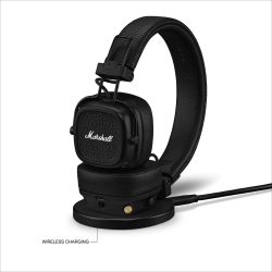 Marshall Major V ワイヤレスヘッドフォン Black Marshall Major V Wireless On-Ear Headphones with 100+ Hours of
