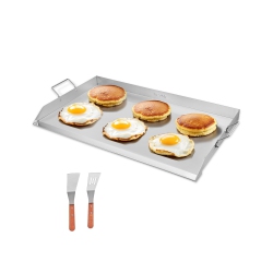VEVOR 36X22 Inch Stainless Steel Griddle, Universal Flat Top Rectangular Plate, Gas Grill Griddle for Bbq Grill, Teppanyaki, Portable Family