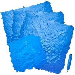 VEVOR 36 X 36 In & 18 X 18 In, 4 PCs Concrete Texturing Skin Polyurethane Stamp Stone Tile Texture Mat, Slate Floor Imprint Seamless Stamp Concrete