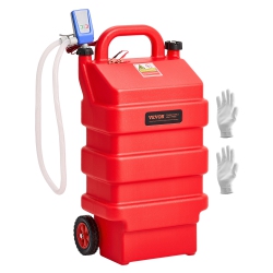 VEVOR 16 Gallon Fuel Caddy, Portable Fuel Tank \w 12V Dc 2.5 Gpm Electric Fuel Transfer Pump, 4 Ft Delivery Hose & Auto-Stop Sensor Nozzle, Tank