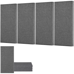 VEVOR 4 PCs Acoustic Panels, 2 Inch 23.6 X 11.8 Inch Fiberglass Sound Absorbing Panels, Self-Adhesive Soundproof Wall Boards, for Studios, Office