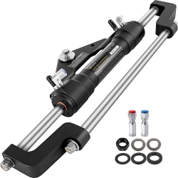 VEVOR 300HP Hydraulic Steering Cylinder, Hydraulic Steering Front Mount Hydraulic Outboard Marine Steering Kit Without Hydraulic Hose And Helm For