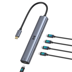 NIERBO 5 In 1 USB C Hub \w 10GBps 4K60Hz, USB C to USB C Hub \w Video Output Data Transfer 100W Pd Charging USB C Hub Multiport Adapter Dongle For