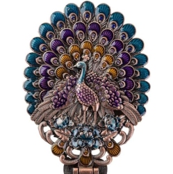 GREEN SCENIC Vintage Handheld Mirror, Dressing Mirror, Antique Folding Peacock Travel Handheld Mirror, Adjustable Embossed Portable Handheld Mirror