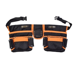 GREEN SCENIC Tool Belt, Durable Work Apron, Multi-Purpose, Heavy Duty Tool Bag, Woodworking Tool Bag, Double Pocket - In Orange