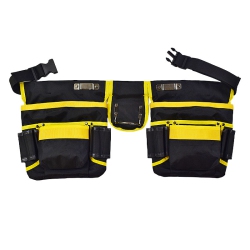 GREEN SCENIC Tool Belt, Durable Work Apron, Multi-Purpose, Heavy Duty Tool Bag, Woodworking Tool Bag, Double Pocket - In Yellow