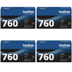 BROTHER Tn760 (4Pack)High Yield - - Original - Toner Cartridge In Black