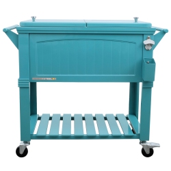 PERMASTEEL - 80Qt Furniture Style Patio Cooler - In Teal