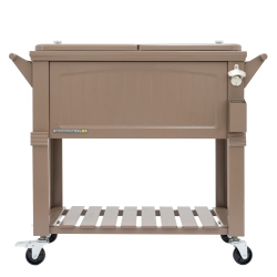 PERMASTEEL - 80Qt Furniture Style Patio Cooler - Taupe