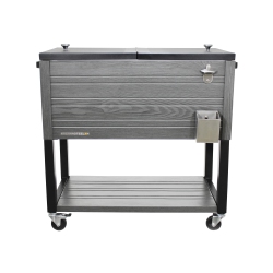 PERMASTEEL - 80Qt Furniture Style Patio Cooler - In Gray