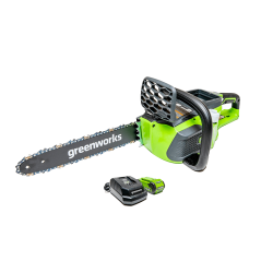 GREENWORKS 40V 14" Brushless Chainsaw, 2.0Ah Battery And Charger - 2000600