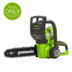 GREENWORKS 40V 12" Chainsaw (Tool Only), Battery And Charger Not Included