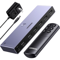 UGREEN 8K HDMI Switch 5 In 1 Out With Remote, Supports 4K240Hz, HDr10+, HDcp 2.3, Cec, HDMI 2.1 for Ps5/ps4, Xbox, Switch, Tv Stick