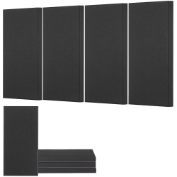 VEVOR 4 PCs Acoustic Panels, 2 Inch Thick 23.6 X 11.8 Inch Fiberglass Sound Absorbing Panels, Self-Adhesive Soundproof Wall Boards, for Studios