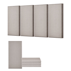 VEVOR 4 PCs Acoustic Panels, 2 Inch Thick 23.6 X 11.8 Inch Fiberglass Sound Absorbing Panels, Self-Adhesive Soundproof Wall Boards, for Studios