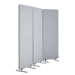 VEVOR 2Ft Room Divider, 3 Panels Pet Polyester Soundproof Room Screen, Folding Privacy Divider Portable Partition Divider for Room Separation