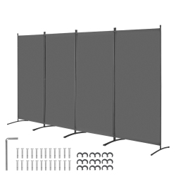 VEVOR Room Divider, 4 Panels Room Divider, Folding Privacy Screen And Portable Partition Divider for Room Separation, Freestanding Room Partitions