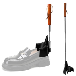 MYACUC Shoe Horn Long Handle for Seniors, 9.4"-30" Telescoping Shoe Horns for Shoe Assist Shoe Helper, Best Gifts for Elderly Dad Parents