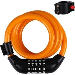 GREEN SCENIC Bike Lock, 4-Foot Long Weatherproof Heavy Duty Anti-Theft Security Bike Chain Lock, 5-Position Resettable Coil Cable Lock for Locking