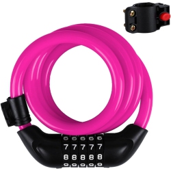 GREEN SCENIC Bike Lock, 4-Foot Long Weatherproof Heavy Duty Anti-Theft Security Bike Chain Lock, 5-Position Resettable Coil Cable Lock for Locking