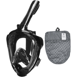 GREENSCENIC 180° Ultra-Wide Angle Full Dry Snorkeling Mask | Dual Airflow Anti-Fog System | Comfortable Silicone Seal | Adjustable Headband | Adult