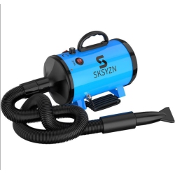 GREENSCENIC 1200W High Power Professional Pet Hair Dryer \w Adjustable Speed And Quiet Function Insulated Metal Inner Barrel Spiral Heating Wire