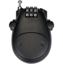 GREEN SCENIC Three-Digit Password Steel Wire Rope Helmet Lock, Retractable Cow Lock, Anti-Theft Motorcycle Lock—Black